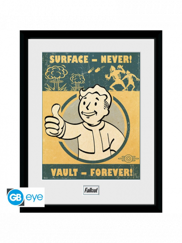 Gerahmtes Poster Fallout - Vault Für Immer