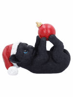 Weihnachtsschmuck Jingle Paws - Cat in Santa Hat Playing With Bauble (Nemesis Now)