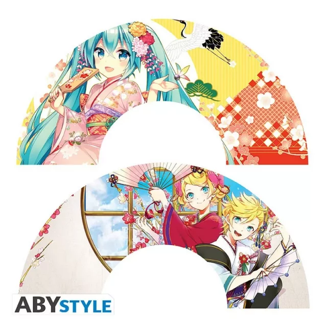 Fächer Hatsune Miku - Hatsune Miku & Twins Kimono