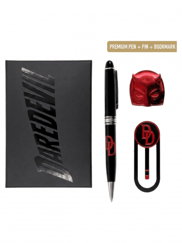 Geschenkset Marvel - Daredevil (Stift, Lesezeichen, Ansteckpin)