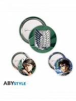 Set von Ansteckern Attack on Titan - Eren & Levi (3 Stck)