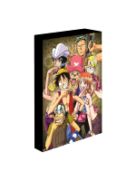 Poster One Piece - Luffy's Crew (Leinwandposter mit LED-Beleuchtung)