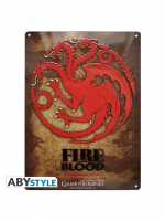 Metallschild Game of Thrones - Targaryen