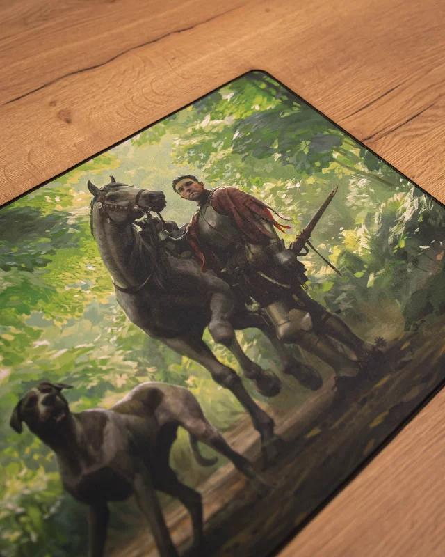 Mauspad Kingdom Come: Deliverance II - Keyart Heinrich und Köter im Wald