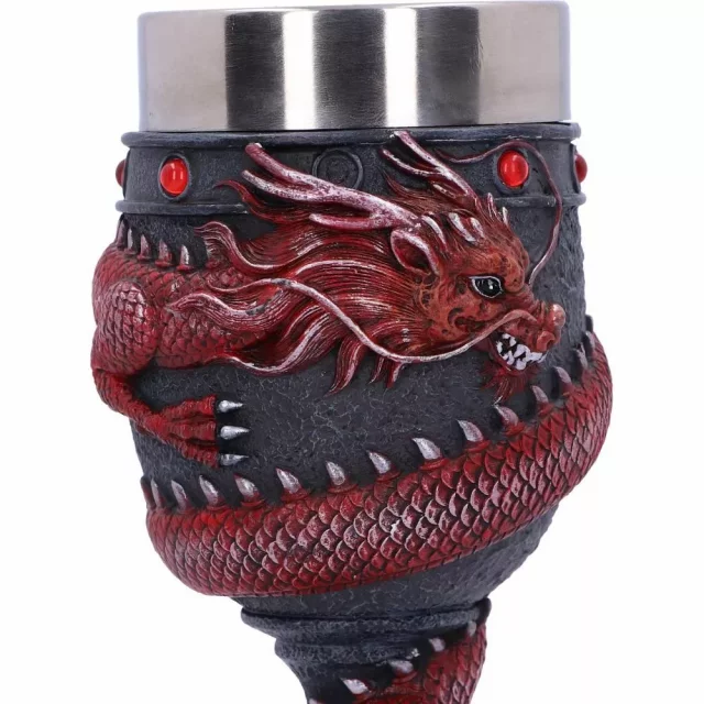 Becher Dragon Coil Goblet Red (Nemesis Now)