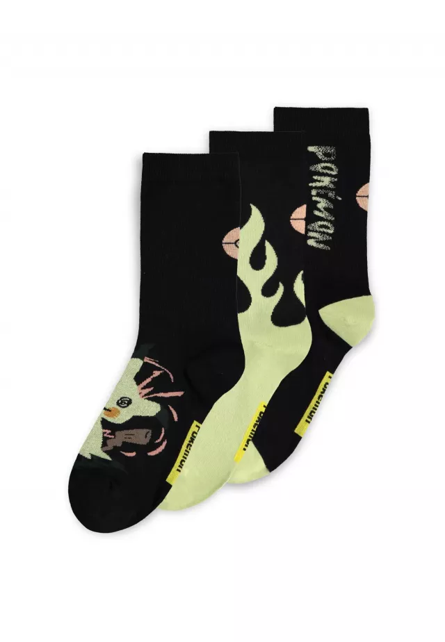 Socken Pokémon - Mimikyu 3 Paar (leuchten im Dunkeln)