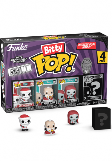 Figur Disney - The Nightmare Before Christmas Santa Jack Skellington 4-pack (Funko Bitty POP)