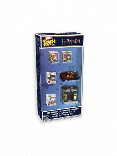 Figur Harry Potter - Ron Weasley & Hermione Granger, Garrick Ollivander, Harry Potter 6-pack (Funko Bitty POP)