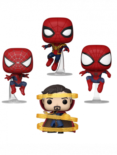 Figur Spider-Man - Spider-Man/Friendly Neighborhood Spider-Man/Amazing Spider-Man/Doctor Strange (Funko POP! 4-Pack)