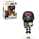 Figur Star Wars: The Mandalorian - Dark Trooper with Grogu Glow in the Dark (Funko POP! Star Wars 488)