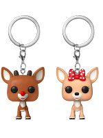 Schlüsselanhänger Rudolph the Red-Nosed Reindeer - Rudolph & Clarice (Funko) (2 Stück)