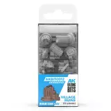 AK Basing Bits - Village ruins - AK-Interactive