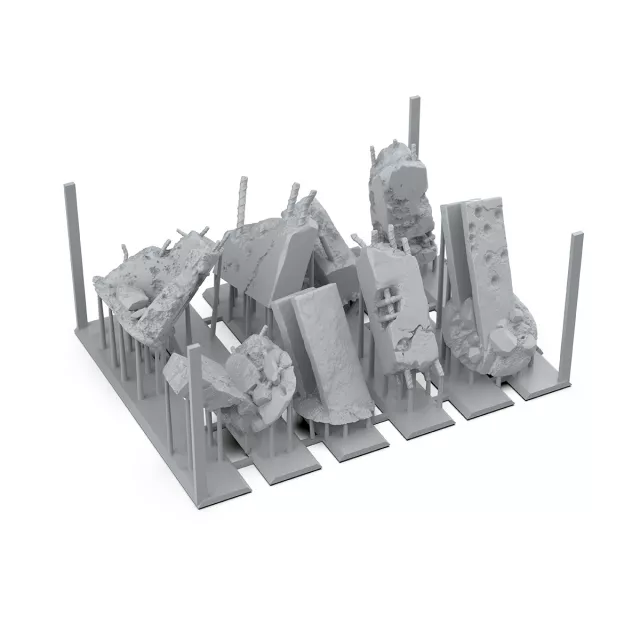 Modellbauzubehör AK Basing Bits - Concrete Ruins - Brettspiel