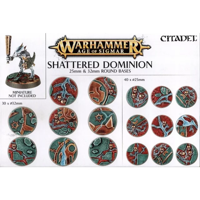 W-AOS: Shattered Dominion - Runde Bases 25 & 32 mm (40 Stück +30 Stück)