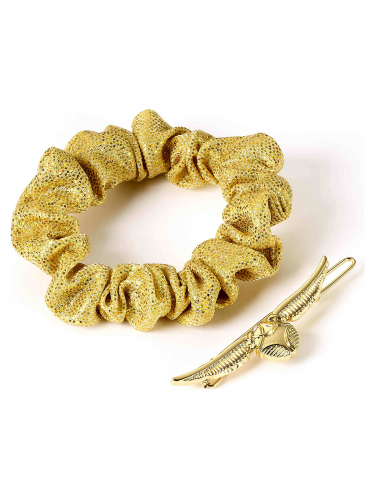 Geschenkset Harry Potter - Golden Snitch (Haargummi, Haarspange)