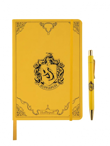 Geschenkset Harry Potter - Hufflepuff (Notizbuch, Kugelschreiber)