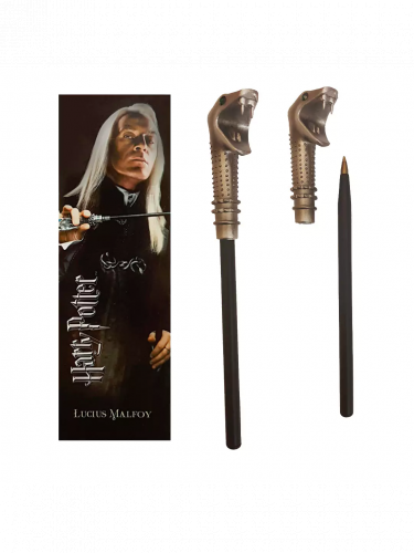 Geschenkset Harry Potter - Lucius Malfoy (Kugelschreiber und Lesezeichen)