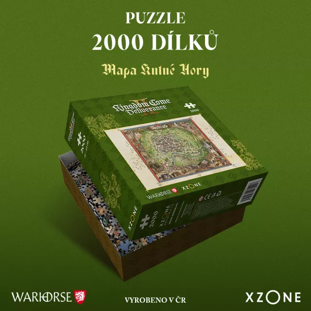 Puzzle Kingdom Come: Deliverance II - Karte von Kuttenberg (2.000 Teile) - Xzone Originals