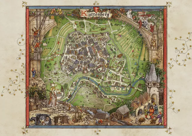 Puzzle Kingdom Come: Deliverance II - Karte von Kuttenberg (2.000 Teile) - Xzone Originals