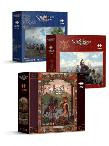 Vorteilhaftes Puzzle-Set Kingdom Come: Deliverance II - Trosky Fanart + Cesta na Trosky + Keyart