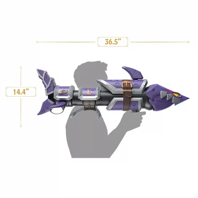 Replik der Waffe League of Legends - Jinx Fishbones Blaster 93 cm (NERF)