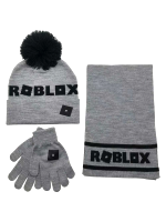 Kindermütze mit Handschuhen und Schal Roblox - Logo