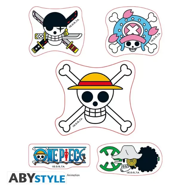 Aufkleber One Piece - Straw Hat Skulls