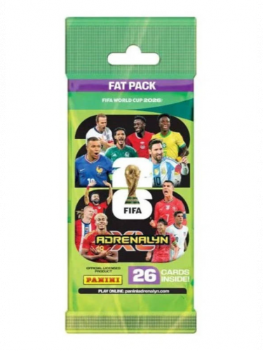 Sammelkarten FIFA World Cup 2026 - Adrenalyn XL Fat Card Pack (26 Karten)