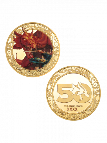 Sammlermünze Dungeons & Dragons - 50th Anniversary Limited Edition (vergoldet)