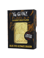 Sammlerplakette Yu-Gi-Oh! - Blue Eyes Ultimate Dragon (vergoldet)