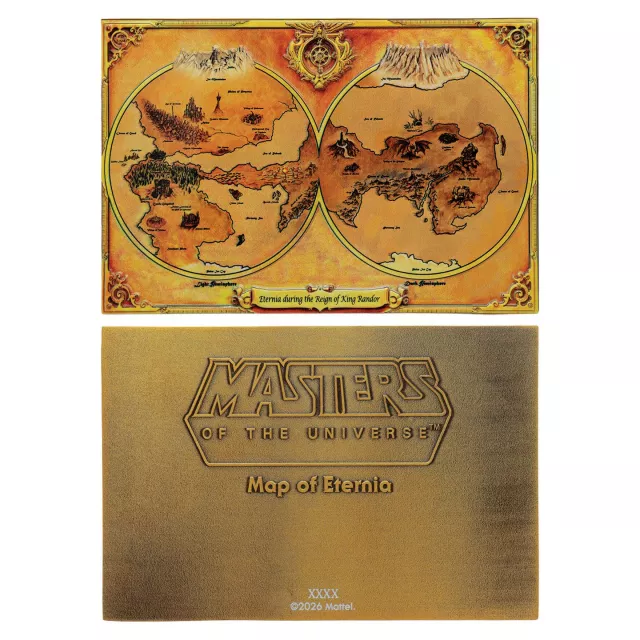 Metallreplik der Karte Masters of the Universe - Eternia - Stück limitiert