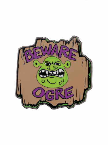 Sammler-Anstecker Shrek - Beware Ogre