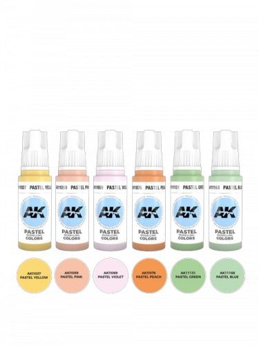 Satz Farben AK - Pastellfarben-Set
