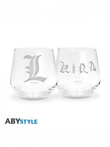 Glas Death Note - Kira & L Glass Set (2 Stck)