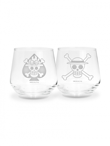 Glas One Piece - Luffy & Ace Glass Set (2 Stück)