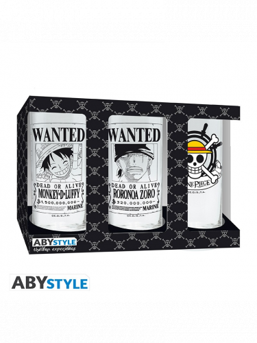 Glas One Piece - Wanted (3 Stck)