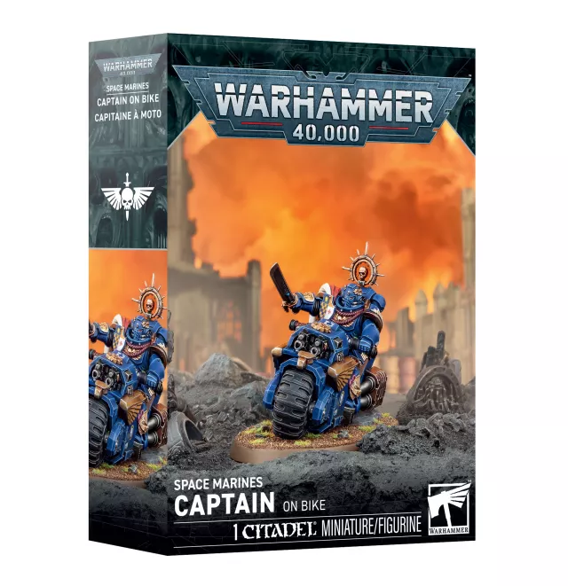 W40k: Space Marines - Captain on Bike (1 Figur) - Warhammer