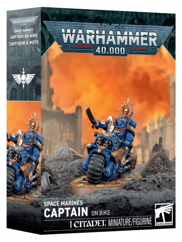 W40k: Space Marines - Captain on Bike (1 Figur)