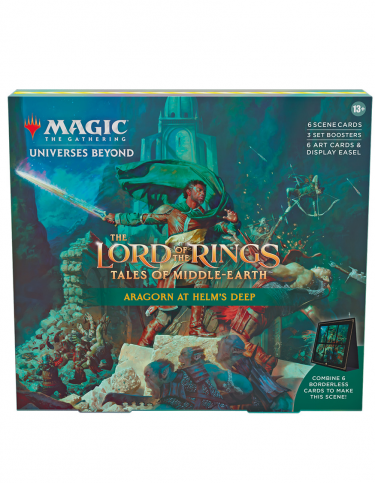 Kartenspiel Magic: The Gathering Universes Beyond - LotR: Tales of the Middle Earth - Aragorn an Helms Klippe Szenenbox (ENGLISCHE VERSION)