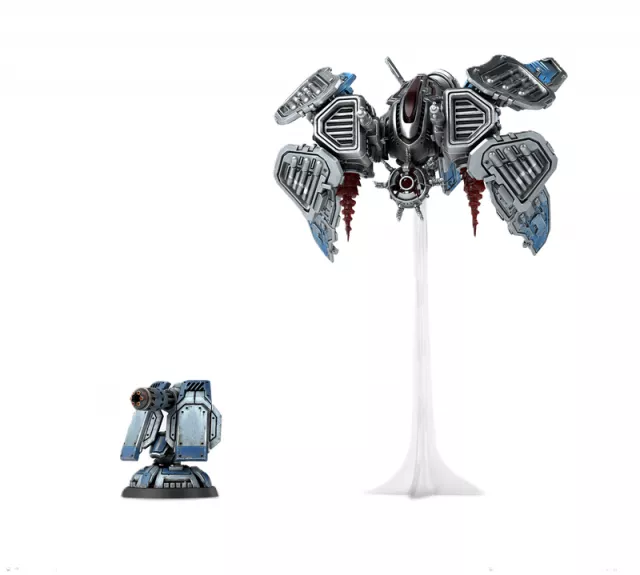 Figurenspiel StarCraft - Tabletop Miniature Game - Terran - Raven & Auto-Turret (2 Figuren) - Brettspiel