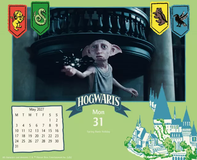 Kalender Harry Potter 2027 (Tisch)