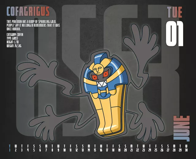 Kalender Pokémon 2027 (Tisch)