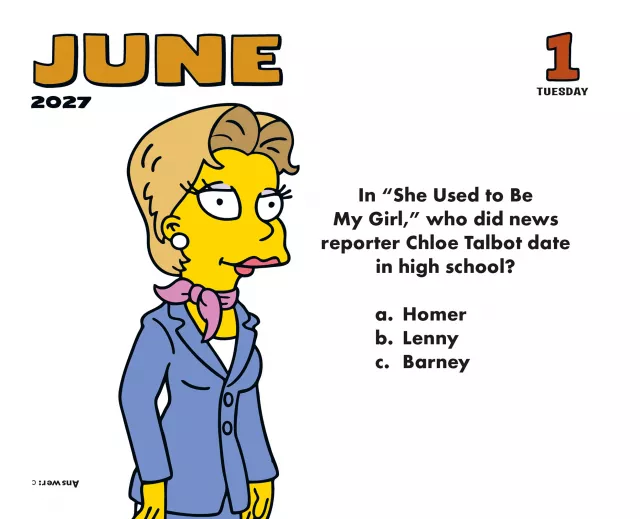 Kalender The Simpsons 2027 (Tisch)