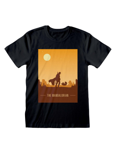 T-Shirt Star Wars: The Mandalorian - Retro Poster