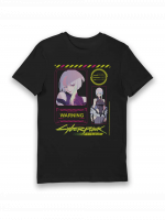 T-Shirt Cyberpunk 2077 - Edgerunners Lucy Warnung