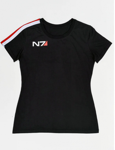 Damen-T-Shirt Mass Effect - N7 Stripe Logo