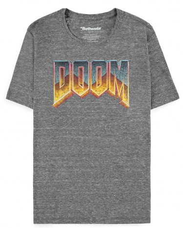 T-Shirt Doom - Classic Logo Grey