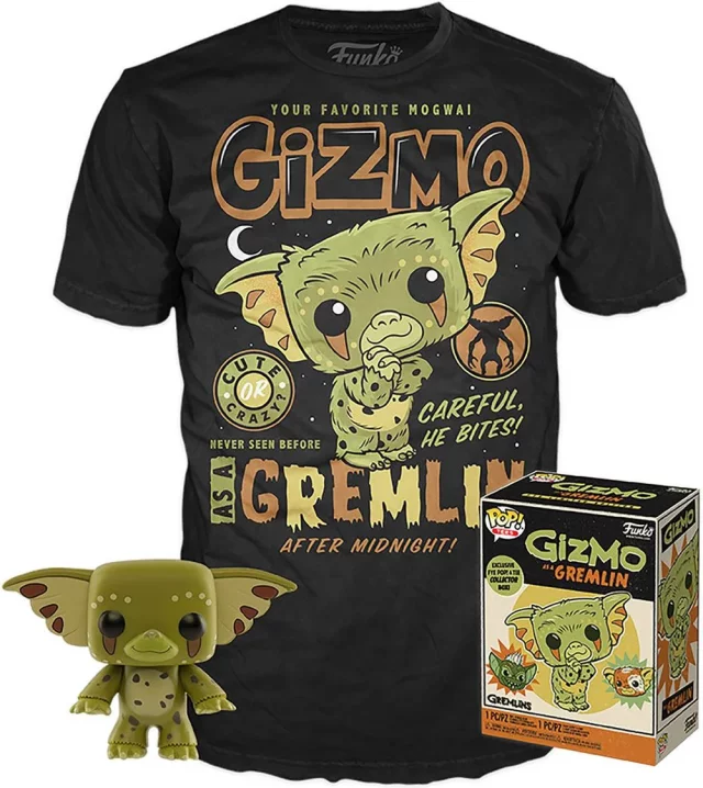 T-Shirt Gremlins - Gizmo + Figur Funko