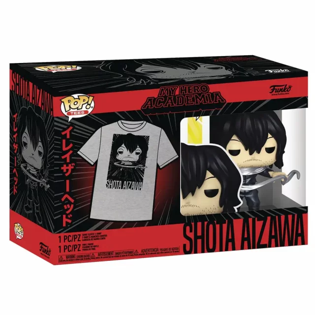 T-Shirt My Hero Academia - Shota Aizawa + Figur Funko