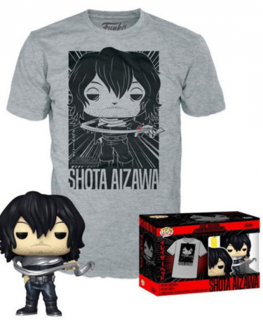 T-Shirt My Hero Academia - Shota Aizawa + Figur Funko